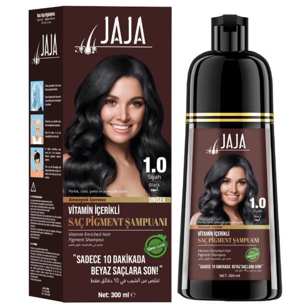 jaja kadınlara özel siyah saç pigment şampuanı